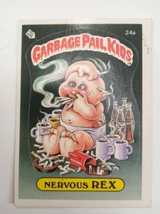 1985 Garbage Pail Kids Series 1 Nervous REX 24a (Matte Back) Pr-Gd - Picture 1 of 2