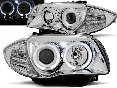 Juego faros Angel Eyes cromo BMW 1 E87/E81/82/88 2004-11 - Imagen 1 de 3