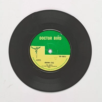 The Saints with Baba Brooks Recording Band - Brown Eyes / King Size, 7" VG+ - Image 1 of 3