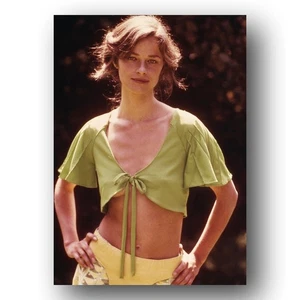 Retrato de colección Charlotte Rampling en verde verano top 1972 foto 5x7 - Imagen 1 de 1