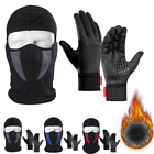 Thermal Full Finger Gloves Balaclava Full Face Mask Windproof Cap Neck Warm Hood