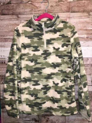 NOVO COM ETIQUETAS O PULÔVER DE LÃ CAMUFLADO INFANTIL 1/4 ZÍPER MENINAS GRANDES 10/12 10 12  - Imagem 1 de 2