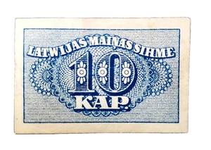 Latvia Lettland 10 Kap Kapeikas kapeck 1920 - Picture 1 of 3