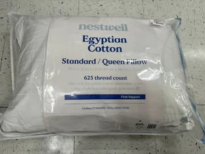 Nestwell Egyptian Cotton Firm Support Bed Pillows Standard /Queen 650 Thread