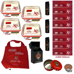 4x JPS John Player Special Volumentabak Mega Box à 120g, Extra Hülsen, Tasche