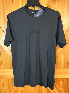 Michael Kors Short Sleeve Black T Shirt Embroidered Logo Size Medium nwt (0125) - Picture 1 of 6