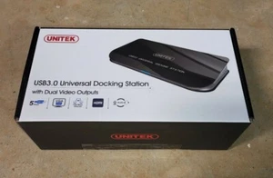 UNITEK USB 3.0 Universal Docking Station Video Monitor 5.1 Channel HDMI VGA - Picture 1 of 6