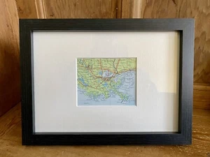 Vintage Map of ‘New Orleans’ 1960s - Framed & Mounted - Picture 1 of 3