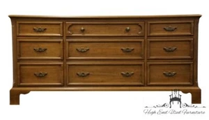 DAVIS CABINET Co. Antique Walnut Early American Country Style 66" Triple Dres... - Picture 1 of 10