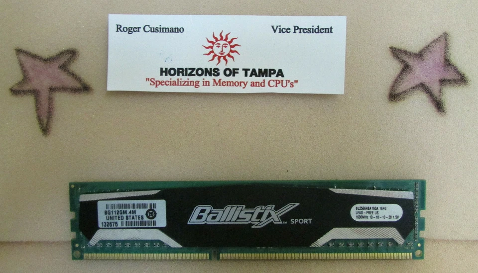 Crucial Ballistix Sport 2GB DDR3 PC3-12800 1066MHz Ram BL25664BA160A.16FG - Image 1 of 1