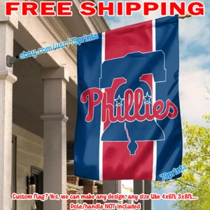 Philadelphia Phillies Team House Flag Vertical Banner 28x40" Fan Home Decor MLB - Picture 1 of 5