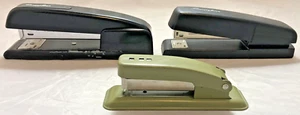 Vintage Swingline Hefter, 3 Stück, Büro Schreibtisch Art Deco, alle getestet & funktionieren - Bild 1 von 5