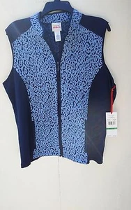 RUBY RD. SIZE LARGE BLUE, ZIP FRONT, SLEEVELESS VEST - Picture 1 of 5