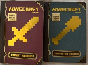 Minecraft Books Combat & Construction Handbook Bundle 2 Paperback lot - Imagen 1 de 4