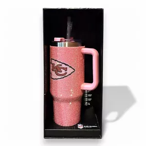 Kansas City Chiefs NFL Bling Tumbler Pink Sparkle Strass Rot Kingdom NEU - Bild 1 von 8