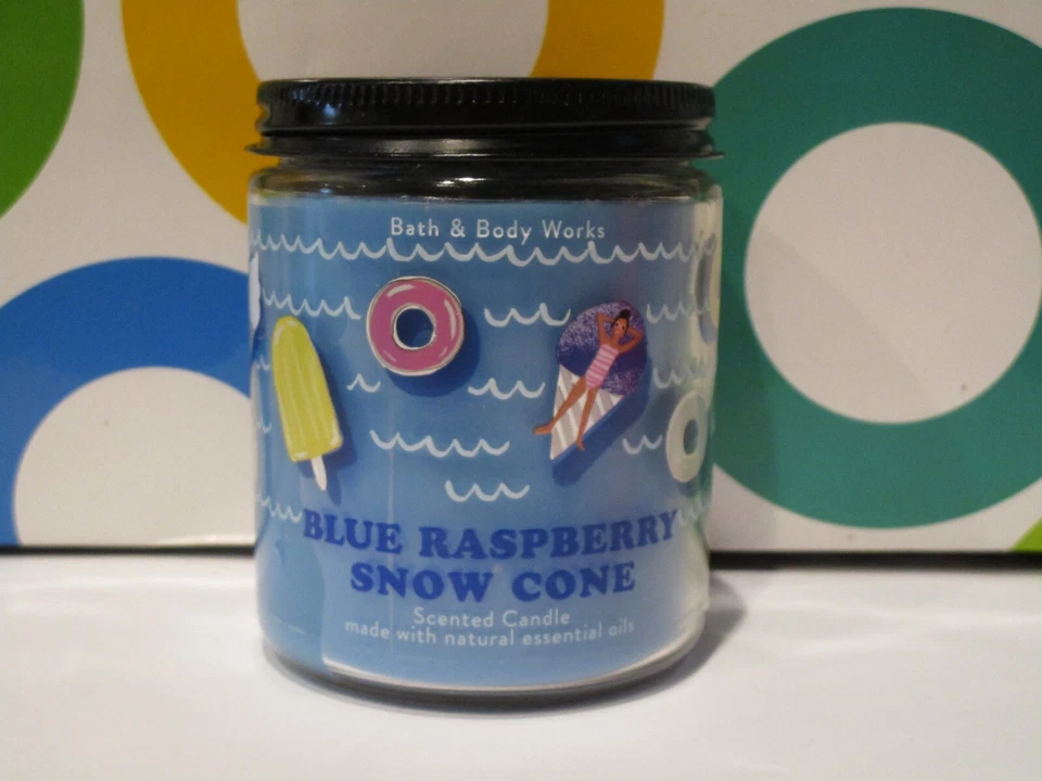 BATH & BODY WORKS ~ VELA PERFUMADA CONO NIEVE FRAMBUESA AZUL ~ 7 OZ Foto 1 de 1