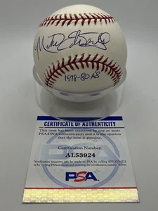 Mike Edwards 1978-80 Oakland A's Signed Autograph Official OMLB Baseball PSA DNA - Picture 1 of 2