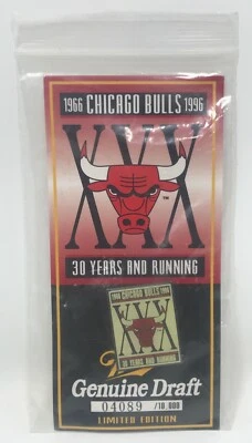 1996 Chicago BULLS NBA 30 Years & Running PIN Michael Jordan Pippen Rodman Kerr - Image 1 of 2