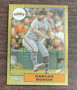 2022 Topps #T87C-3 CARLOS RODON Giants SILVER PACK CHROME MOJO. 01/50. GOLD - Picture 1 of 3