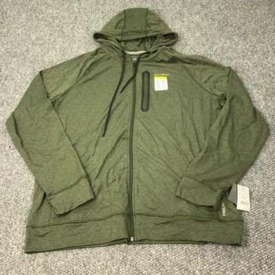 Chaqueta Eddie Bauer FreeDry Para Hombre XL Desteñida Oliva Cremallera Completa Con Capucha Elastizada Nueva Con Etiquetas Foto 1 de 4
