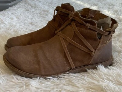 Botines Born Para Mujer Marrón Tarkiln Gamuza Talla 8.5 Cuero Envolvente Cordones Foto 1 de 4