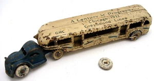 Vintage 1933 Arcade Gusseisen Windhundlinien Bus Jahrhundert des Fortschritts Weltausstellung - Bild 1 von 4