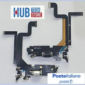 CONNETTORE RICARICA PER APPLE iPhone 14 PRO MAX FLAT FLEX MICROFONO CARICA NERO - Imagen 1 de 1