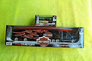 NEU PACKUNGEN OOP HARLEY DAVIDSON CUSTOM SEMIANHÄNGER SCHLEPPER/1950 QUECKSILBER AUTO KOMBO! - Bild 1 von 12