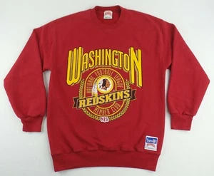 Vintage Nutmeg Mills Washington Redskins Crew Neck Sweater Size Men's Large L - Picture 1 of 5