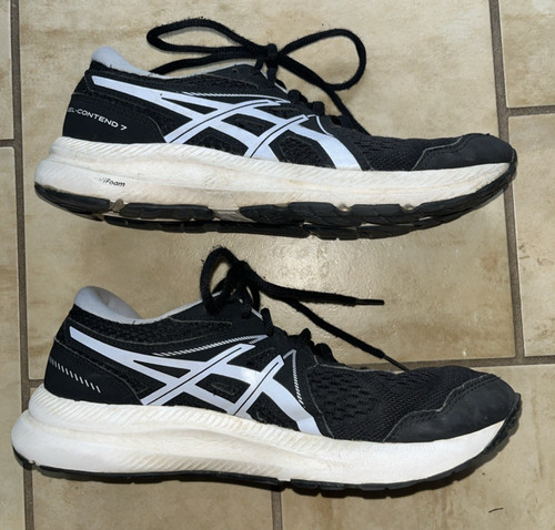 Scarpe Asics donna tg 7 5 Gel Contend 7 sneakers nere a rete stringate sportive