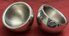 2 Stainless Steel Mini Tilted Snack Serving Bowl Double Wall 4.5" Dual Angle