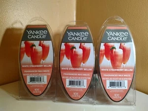 Yankee Candle Wax Melts WHITE STRAWBERRY BELLINI x 3 Packungen - Bild 1 von 1