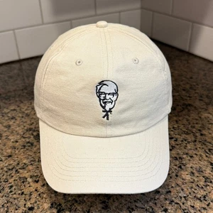KFC Colonel Sanders Hat Beige Baseball Cap Embroidered Adjustable Adult - Picture 1 of 8