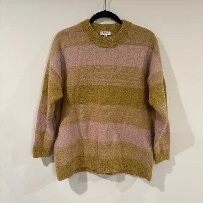 Suéter MADEWELL a Rayas Mezcla de Alpaca y Lana para Mujer XL Rosa Marrón De Gran Tamaño Foto 1 de 4