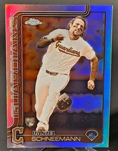 2025 Topps Chrome Daniel Schneemann #43 Sepia Refractor (RC) Cleveland Guardians - Picture 1 of 2