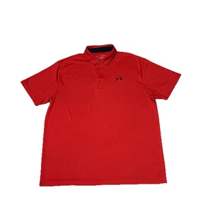 Under Armour Polo Shirt Men's SZ XL Red Golf Playoff Performance Wicking Casual - Picture 1 of 11