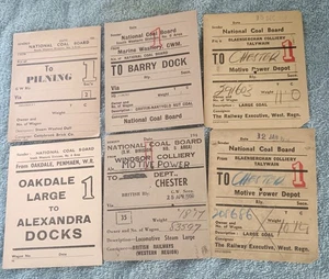 Original NCB Coal Transportation Dockets/Wagon Labels From 1950s. - Foto 1 di 2