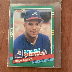 1991 Donruss #683 David Justice Rookie of the Year Mint Condition - Bild 1 von 2