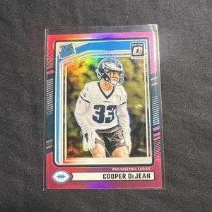 Cooper DeJean 2024 Donruss Optic Vista Previa Rosa Prizm Clasificado Novato #305 Eagles - Imagen 1 de 2