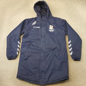 Middlesbrough Jacket Medium Blue Navy Hummel Padded Bench Coat Football Puffer - Picture 1 of 11