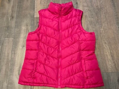 Chaleco Gloria Desteñido Mujer 2XL XXL Rosa Estilo Puffer Poliéster Forrado Vellón Cremallera Completa Foto 1 de 4