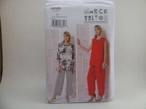 Vogue 9193 Marcy Tilton Pullover Tunic,Tapered Pants Pattern Misses' 16-24 - Picture 1 of 9