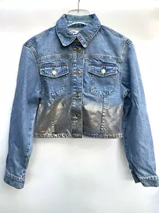 Giacca Jeans Zara Metallizzata Corta Taglia M Ref 6164 190 - Foto 1 di 5