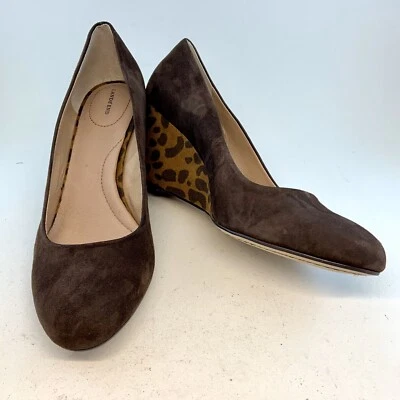 Anilhas Lands' End marrom camurça estampa de chita, tamanho 9 $100 Estado perfeito - Imagem 1 de 4