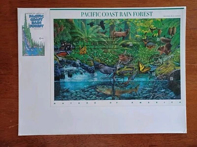 LIMITED EDITION 150 FDC 3378 Pacific Coast Rain Forest Cachet Craft Sheet Of 10 - Image 1 of 2