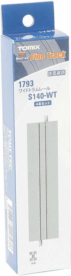 TOMIX N gauge wide tram rail S140-WT F 4 Set 1793 model railroad supplies - Image 1 of 1