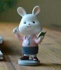 Bunny Rabbit Statue Fairy Sculpture Tabletop Figurine Home Decor Gifts