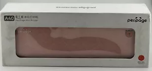 PERIPAGE A40 MINI PRINTER 203DPI INKLESS BLUETOOTH PORTABLE THERMAL PRINTER PINK - Picture 1 of 2