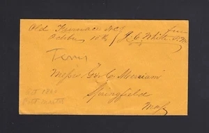 NORTH CAROLINA: Old Furnace, NC Stampless Cover - POSTMASTER FREE - Picture 1 of 2