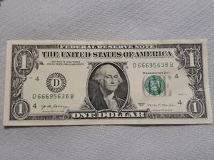 $1 2017 D Federal Note Misprint Bold Ink 6 Serial Numbers. - Picture 1 of 8